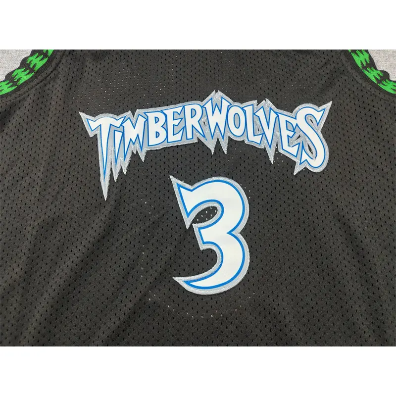 Camiseta Stephon Marbury #3 Minnesota Timberwolves 1997/98 Negro Retro