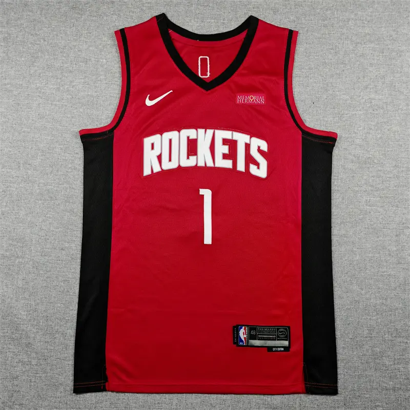 Camiseta Amen Thompson #1 Houston Rockets 2025 Rojo