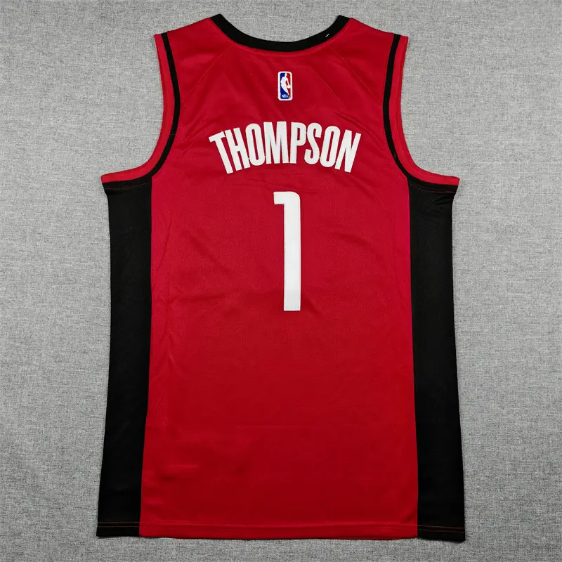 Camiseta Amen Thompson #1 Houston Rockets 2025 Rojo