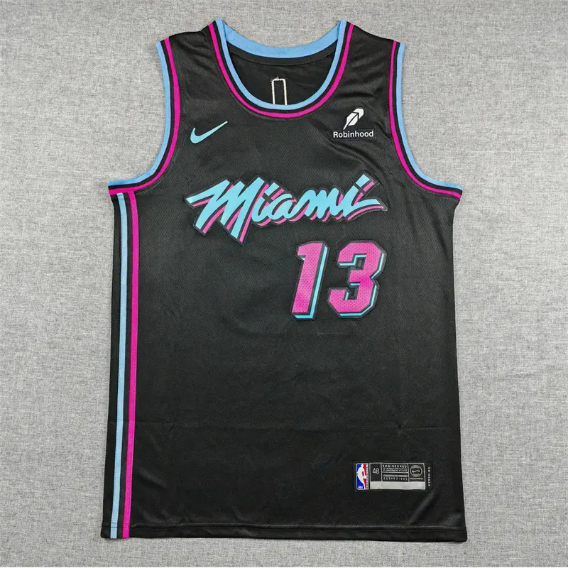 Camiseta Bam Adebayo #13 Miami Heat 2026 Negro Cit..