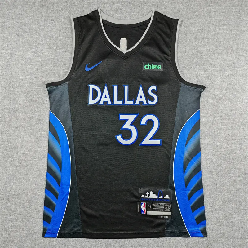 Camiseta Cooper Flagg #32 Dallas Mavericks 2026 Negro/Azul City Edition