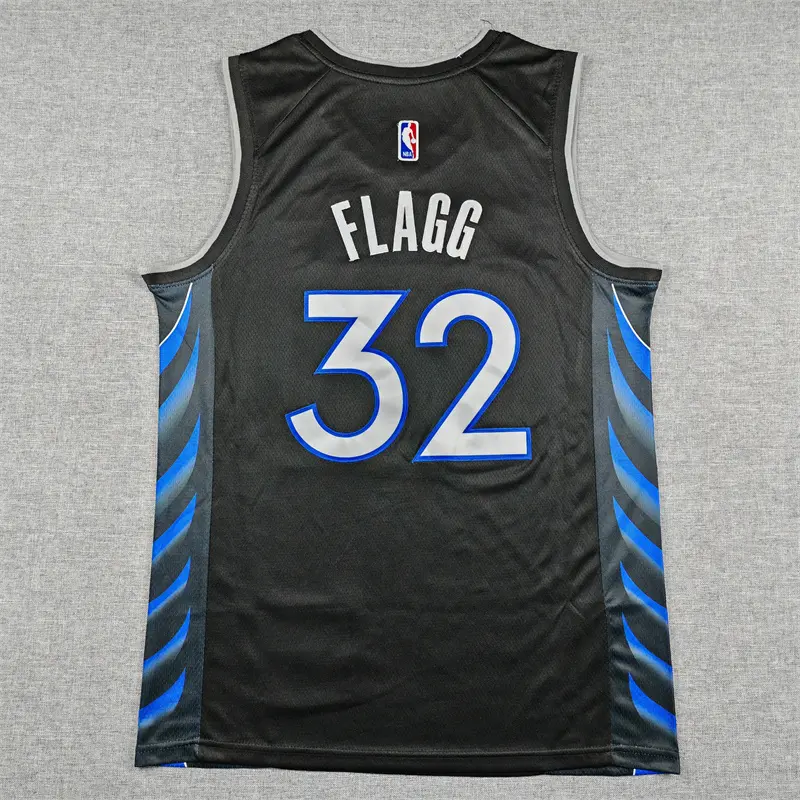 Camiseta Cooper Flagg #32 Dallas Mavericks 2026 Negro/Azul City Edition