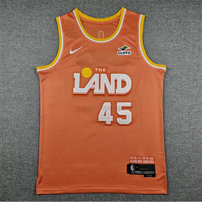 Camiseta Donovan Mitchell #45 Cleveland Cavaliers 2026 Naranja City Edition