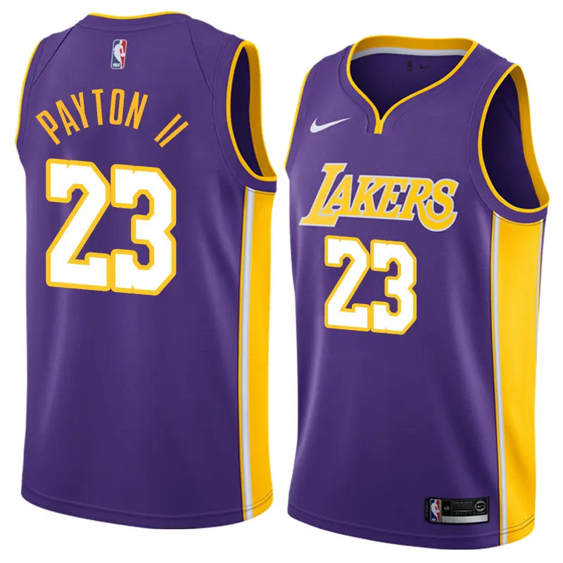 Camiseta Gary Payton II #23 Los Angeles Lakers Morado Fan Edition
