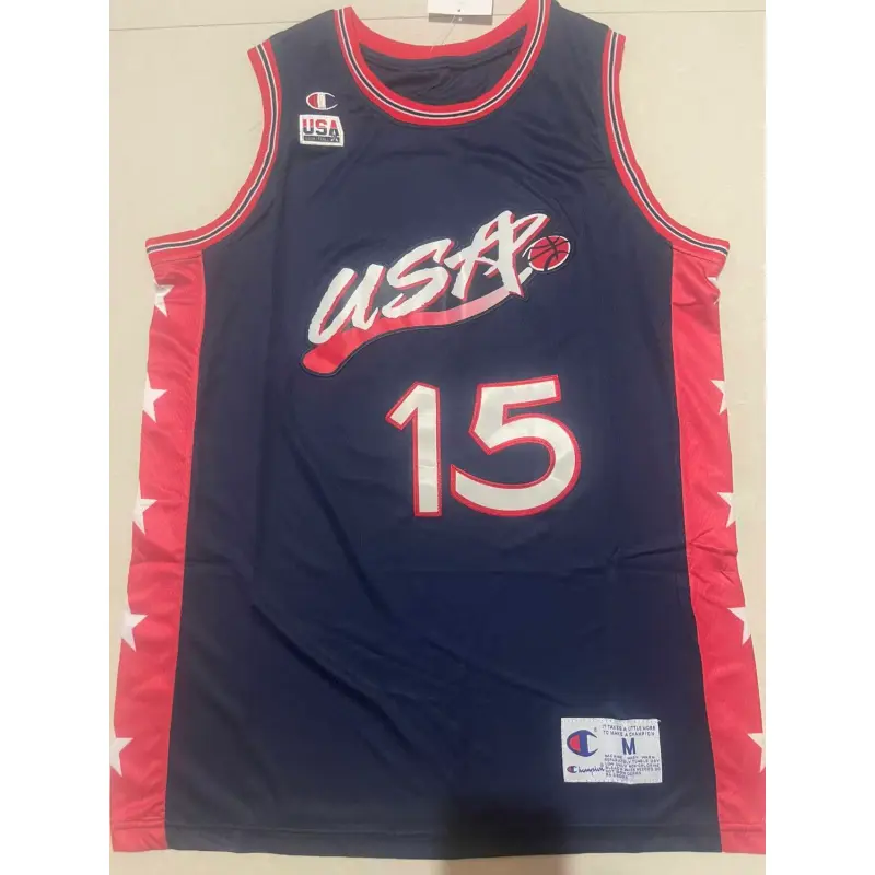Camiseta Hakeem Olajuwon #15 USA Azul Marino