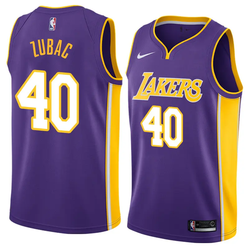 Camiseta Ivica Zubac #40 Los Angeles Lakers Morado Fan Edition
