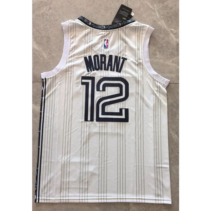 Camiseta Ja Morant #12 Memphis Grizzlies Blanco City Edition