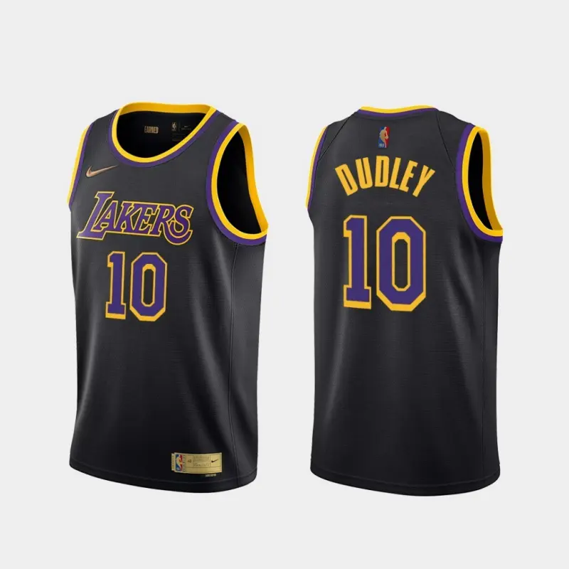 Camiseta Jared Dudley #10 Los Angeles Lakers 2021 Negro Earned Edition