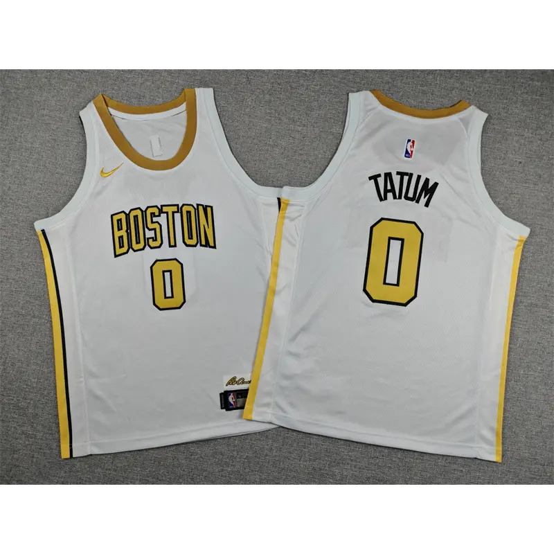 Camiseta Jayson Tatum #0 Boston Celtics 2026 Blanco City Edition Niño
