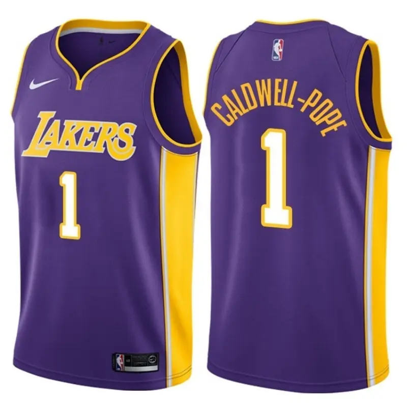 Camiseta Kentavious Caldwell-Pope #1 Los Angeles Lakers Morado Fan Edition