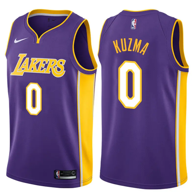 Camiseta Kyle Kuzma #0 Los Angeles Lakers Morado Fan Edition