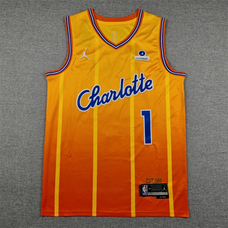 Camiseta LaMelo Ball #1 Charlotte Hornets 2026 Naranja/Amarillo City Edition