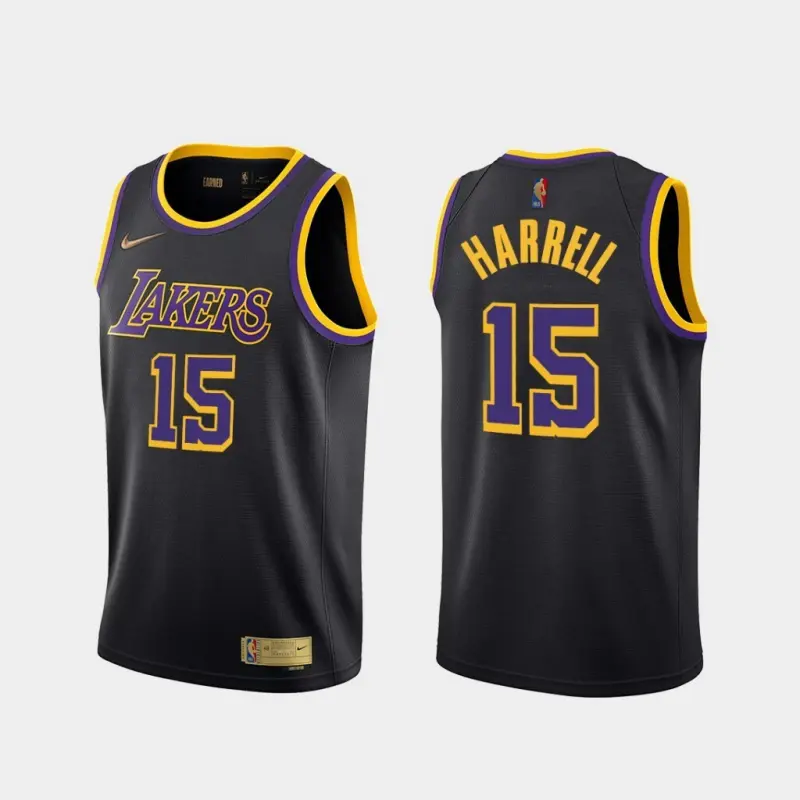 Camiseta Montrezl Harrell #15 Los Angeles Lakers 2021 Negro Earned Edition