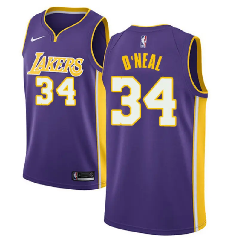 Camiseta Shaquille O’Neal #34 Los Angeles Lakers Morado Fan Edition