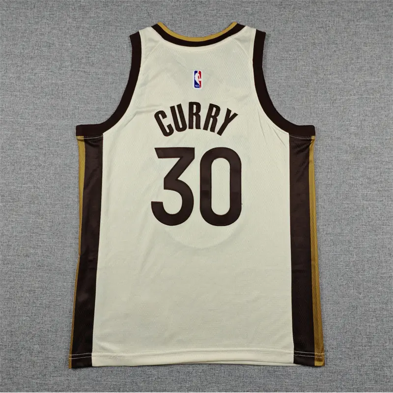 Camiseta Stephen Curry #30 Golden State Warriors 2026 Beige City Edition Niño
