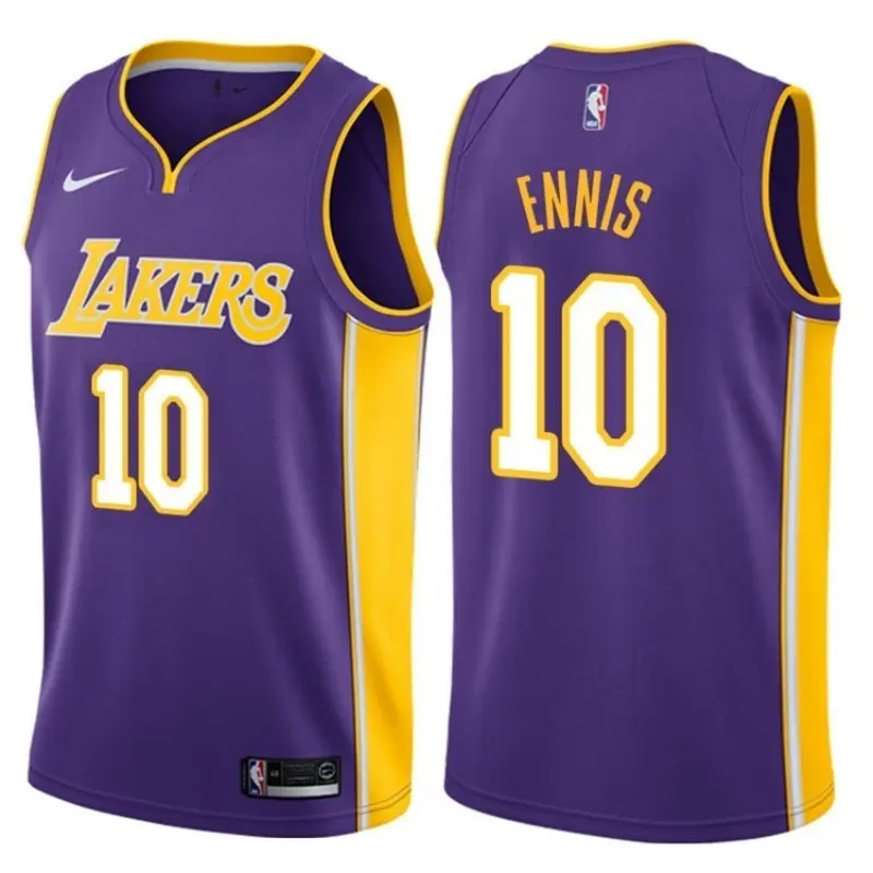 Camiseta Tyler Ennis #10 Los Angeles Lakers Morado Fan Edition