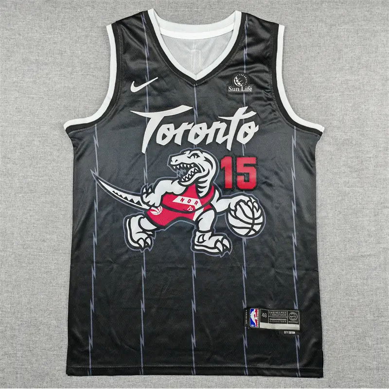 Camiseta Vince Carter #15 Toronto Raptors 2026 Negro City Edition