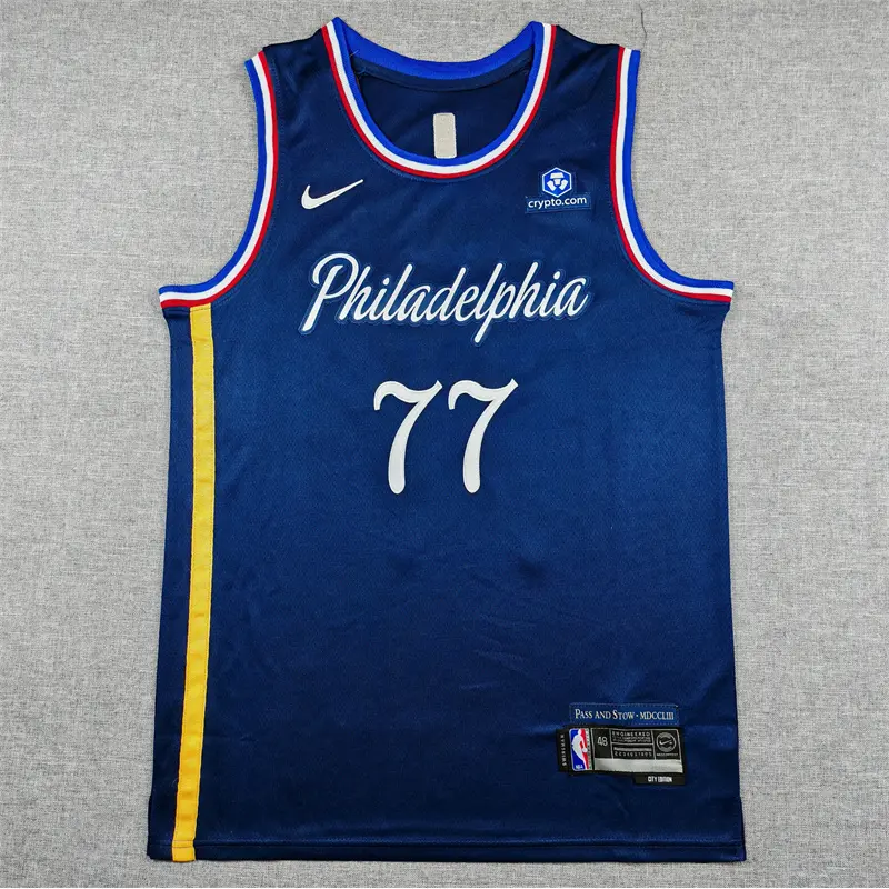 Camiseta VJ-Edgecombe #77 Philadelphia 76ers 2026 Azul Oscuro City Edition