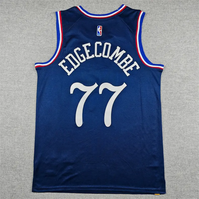 Camiseta VJ-Edgecombe #77 Philadelphia 76ers 2026 Azul Oscuro City Edition