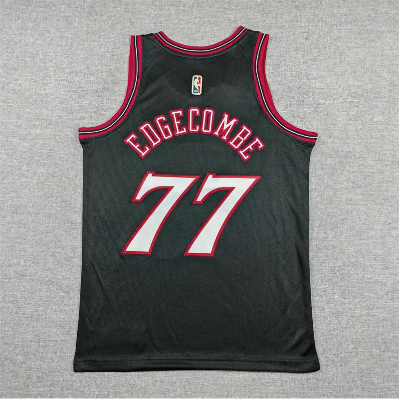 Camiseta VJ-Edgecombe #77 Philadelphia 76ers Negro Classic Edition Niño