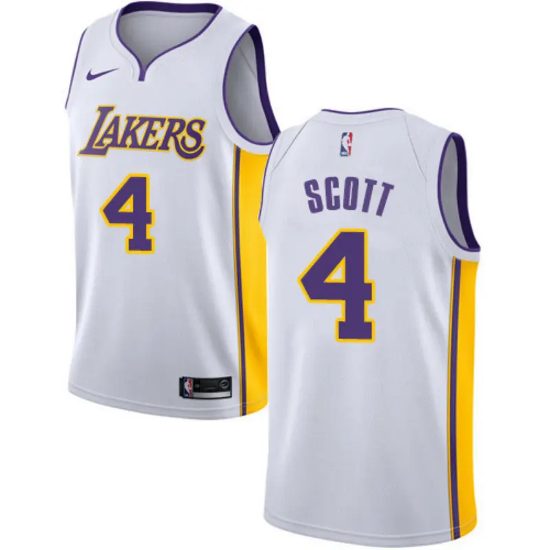 Camiseta Byron Scott #4 Los Angeles Lakers Blanco Fan Edition