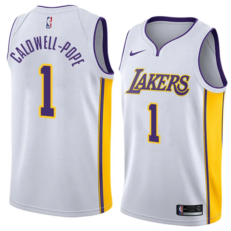 Camiseta Kentavious Caldwell-Pope #1 Los Angeles Lakers Blanco Fan Edition