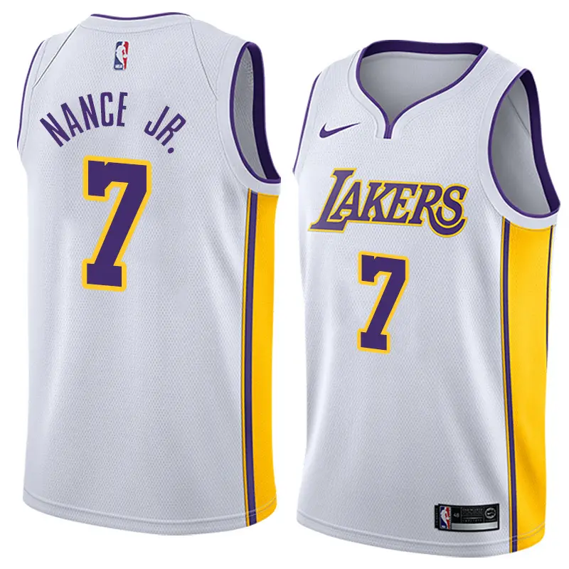 Camiseta Larry Nance Jr. #7 Los Angeles Lakers Blanco Fan Edition