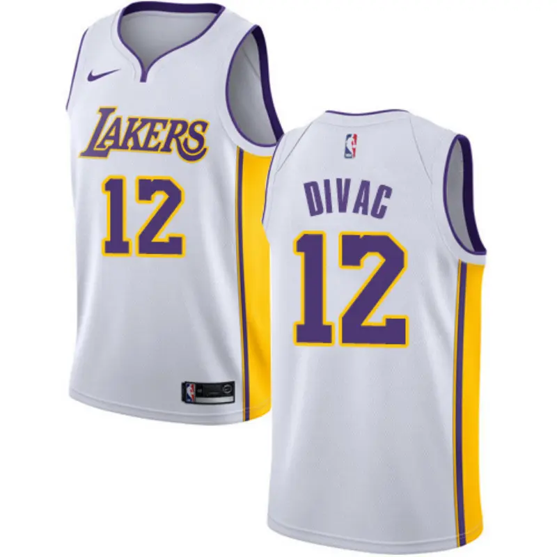 Camiseta Vlade Divac #12 Los Angeles Lakers Blanco Fan Edition