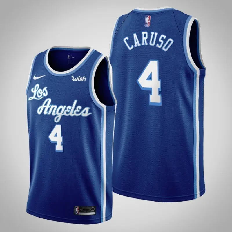 Camiseta Alex Caruso #4 Los Angeles Lakers Azul Classic Edition Swingman