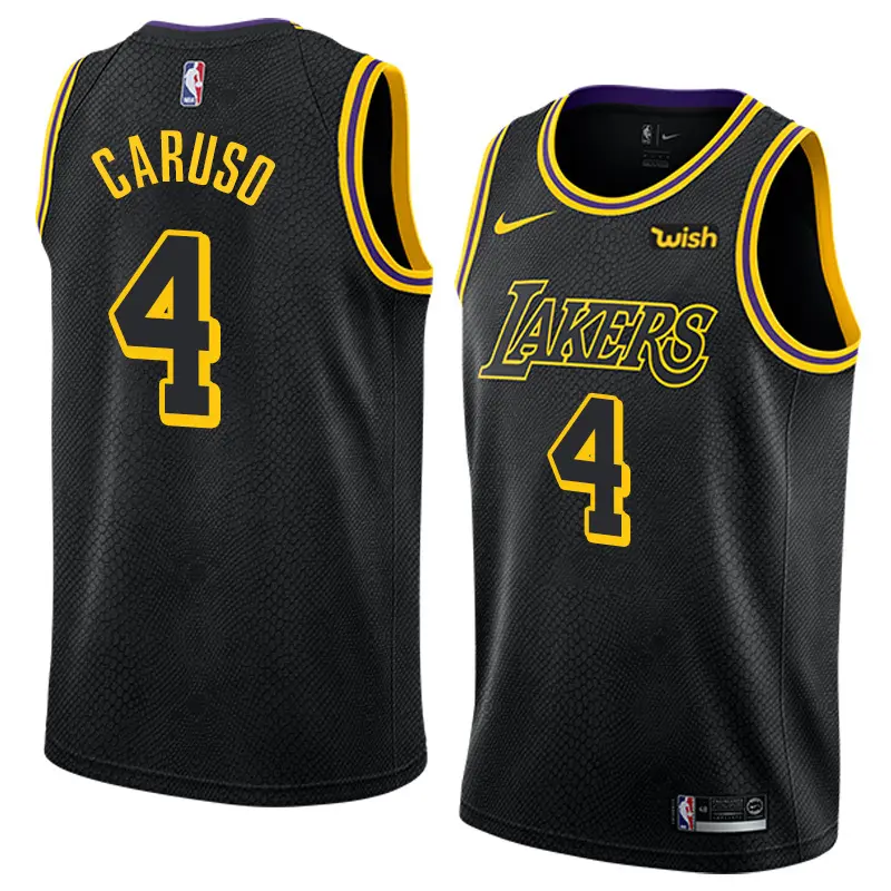 Camiseta Alex Caruso #4 Los Angeles Lakers Negro F..