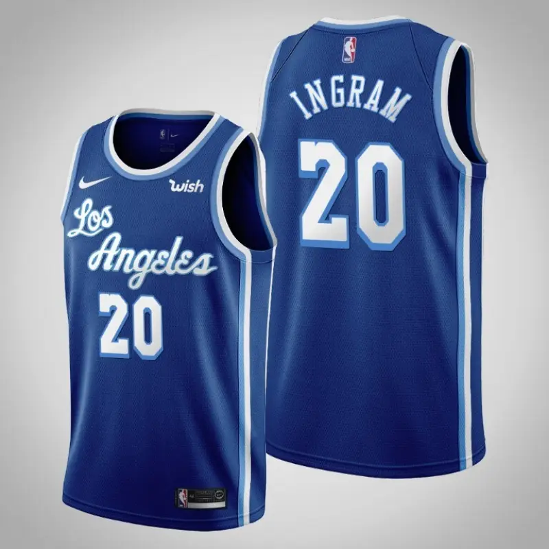 Camiseta Andre Ingram #20 Los Angeles Lakers Azul Classic Edition Swingman
