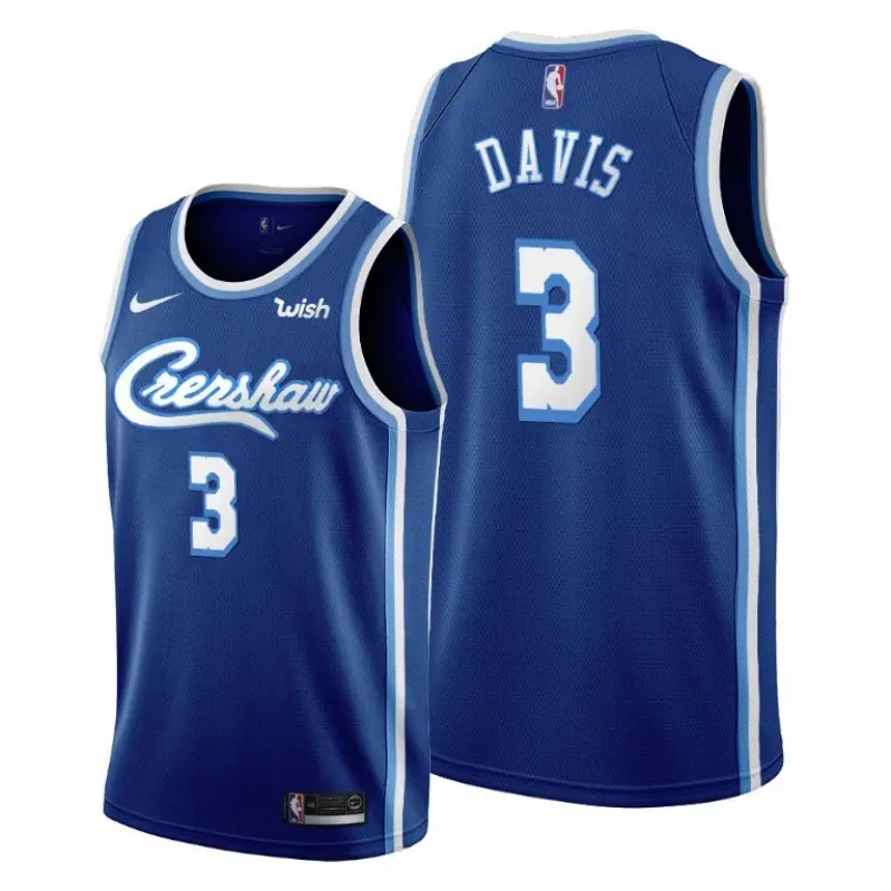 Camiseta Anthony Davis #3 Los Angeles Lakers Azul Classic Edition Swingman