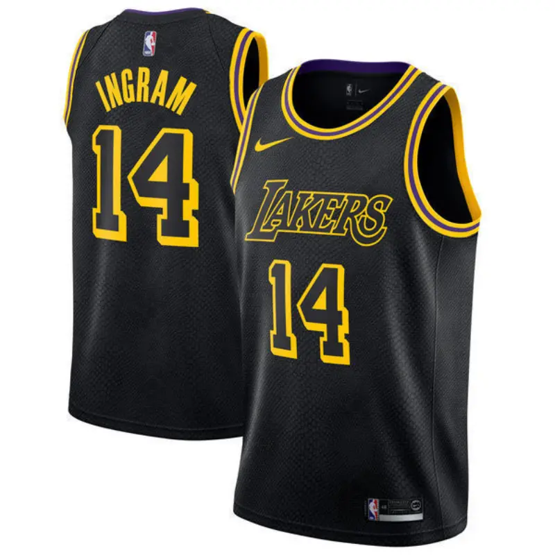Camiseta Brandon Ingram #14 Los Angeles Lakers Negro Fan Edition