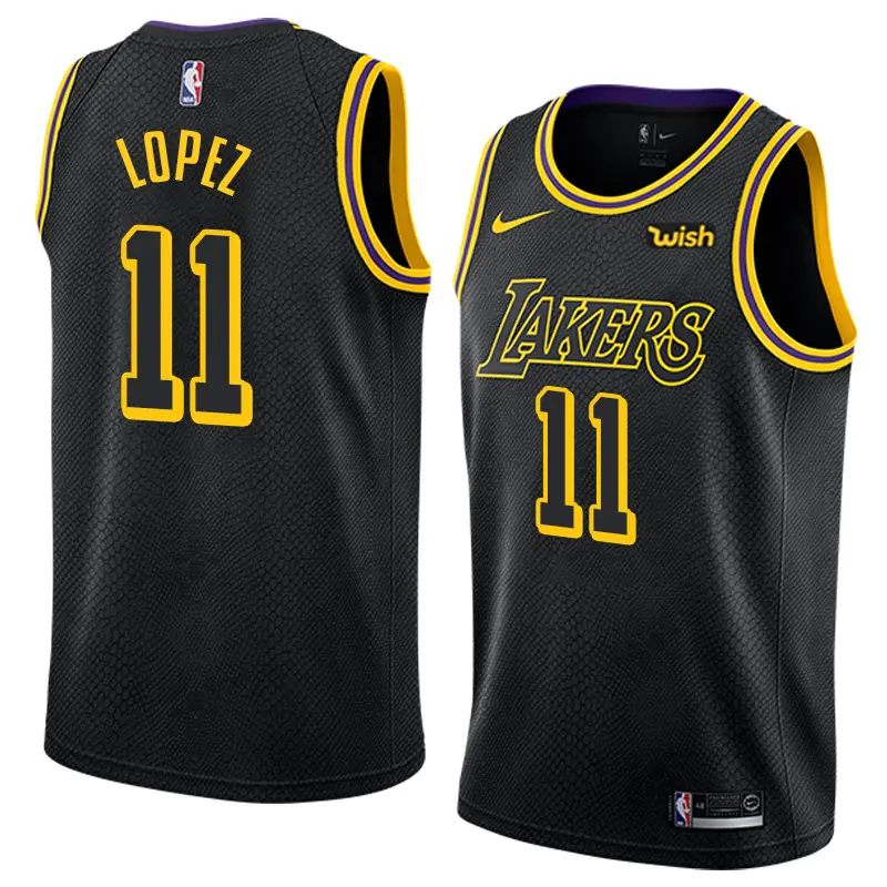 Camiseta Brook Lopez #11 Los Angeles Lakers Negro Fan Edition