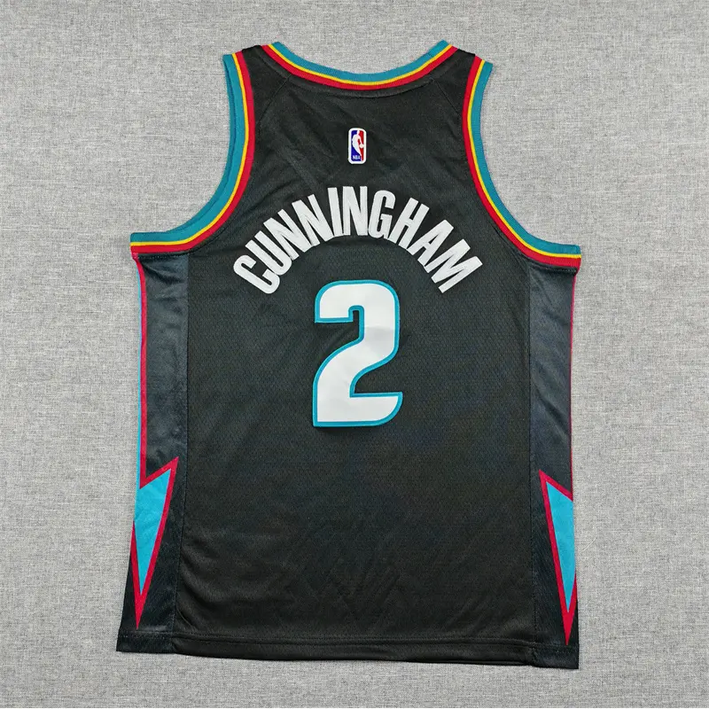 Camiseta Cade Cunningham #2 Detroit Pistons 2026 Negro City Edition Niño
