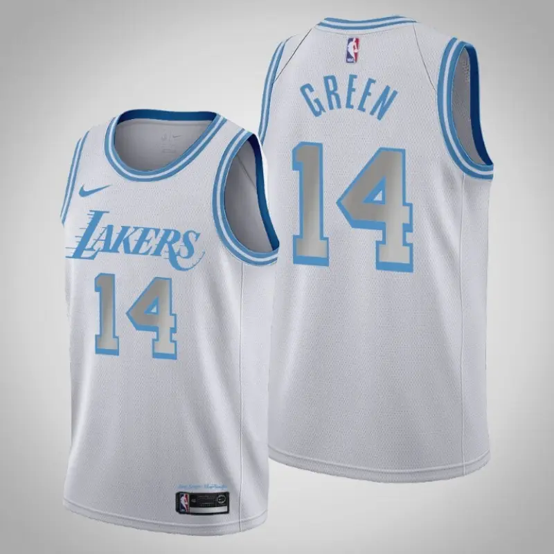 Camiseta Danny Green #14 Los Angeles Lakers Blanco City Edition Swingman