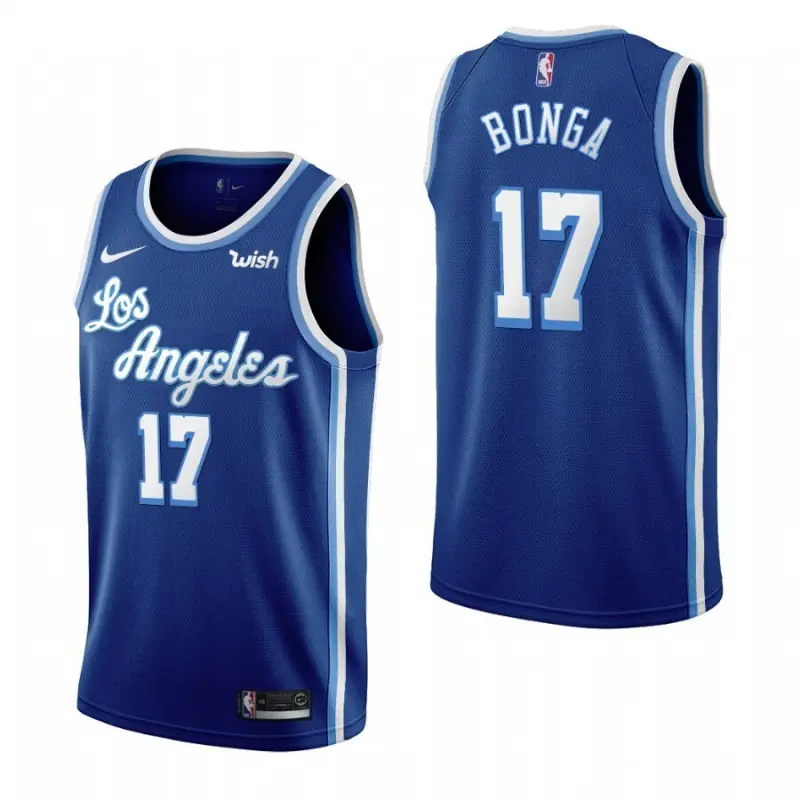 Camiseta Isaac Bonga #17 Los Angeles Lakers Azul Classic Edition Swingman