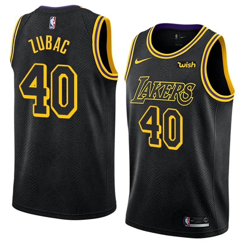 Camiseta Ivica Zubac #40 Los Angeles Lakers Negro Fan Edition