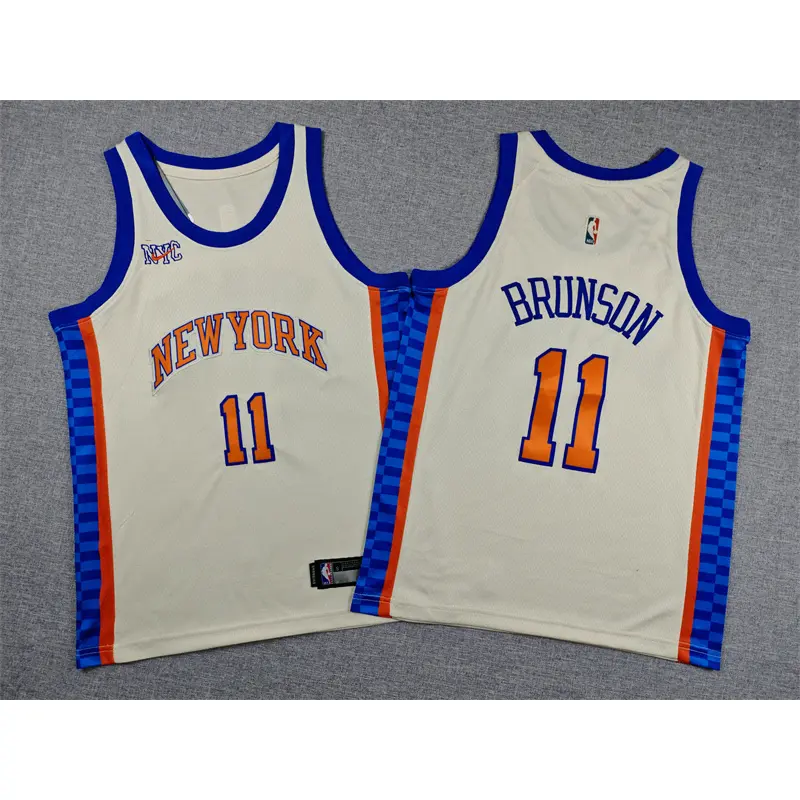 Camiseta Jalen Brunson #11 New York Knicks 2026 Beige City Edition Niño
