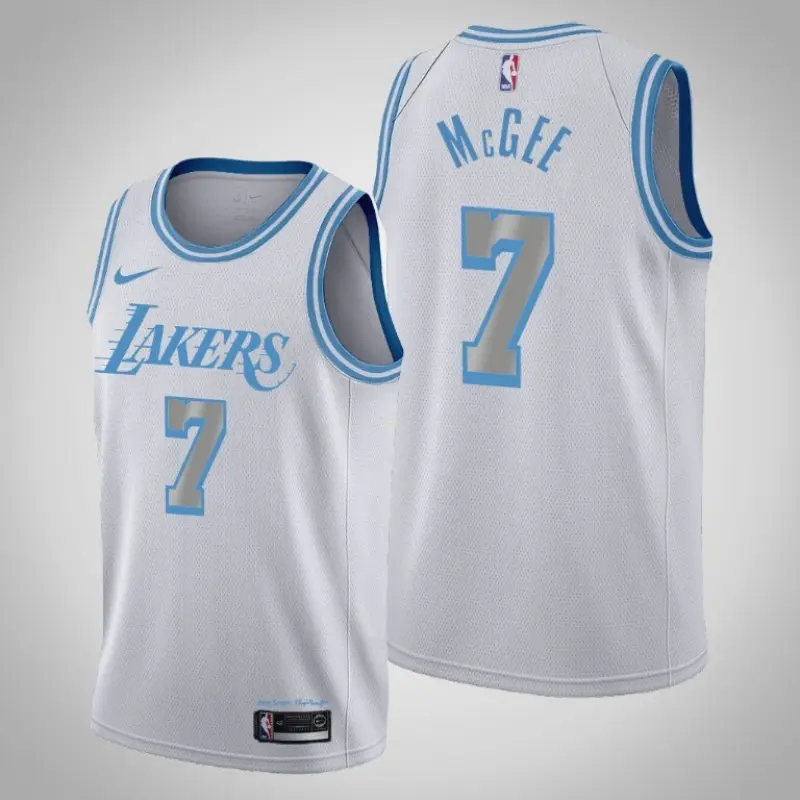 Camiseta JaVale McGee #7 Los Angeles Lakers Blanco City Edition Swingman