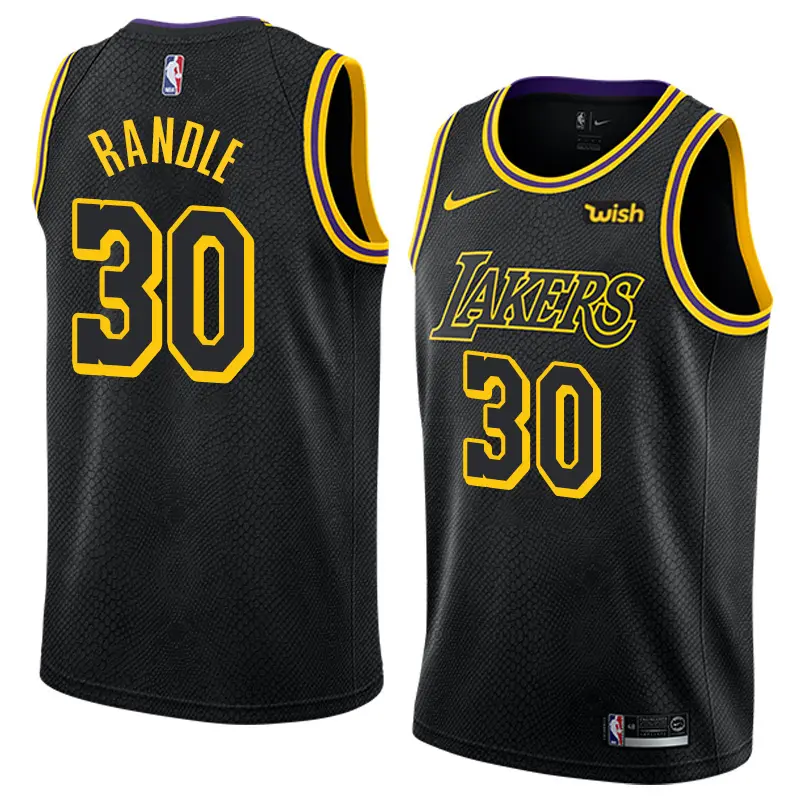 Camiseta Julius Randle #30 Los Angeles Lakers Negro Fan Edition