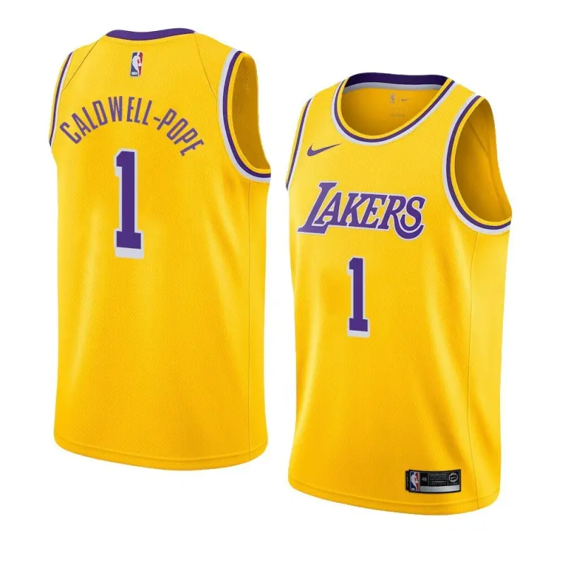 Camiseta Kentavious Caldwell-Pope #1 Los Angeles Lakers Amarillo Fan Edition