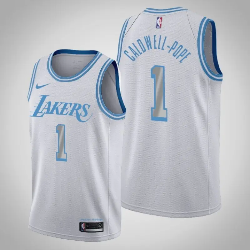 Camiseta Kentavious Caldwell-Pope #1 Los Angeles Lakers Blanco City Edition Swingman