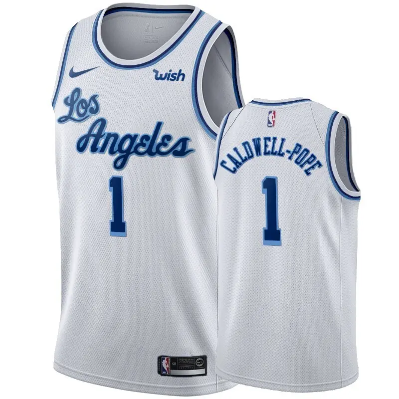 Camiseta Kentavious Caldwell-Pope #1 Los Angeles Lakers Blanco Retro Swingman