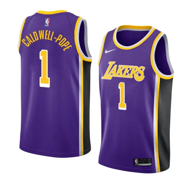 Camiseta Kentavious Caldwell-Pope #1 Los Angeles Lakers Morado/Negro Fan Edition