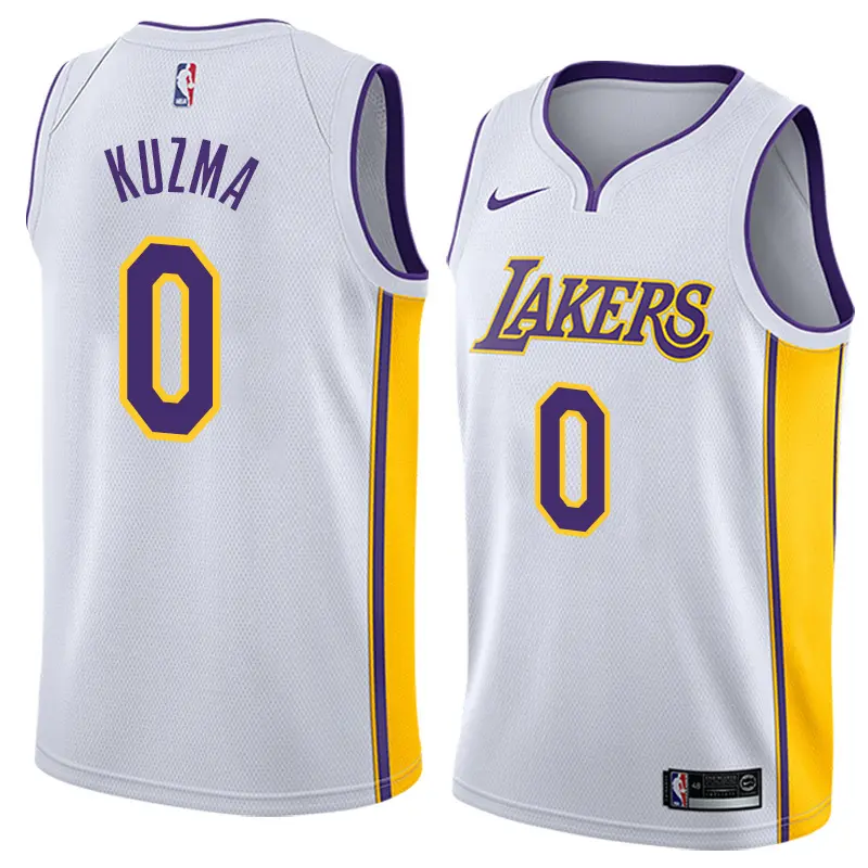 Camiseta Kyle Kuzma #0 Los Angeles Lakers Blanco Fan Edition