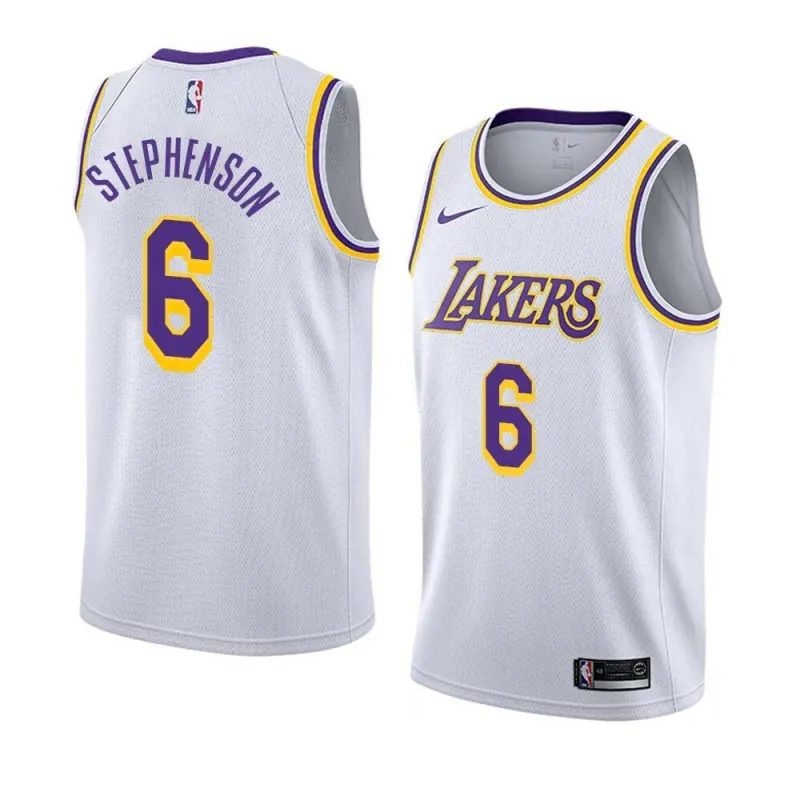 Camiseta Lance Stephenson #6 Los Angeles Lakers Blanco Icon Edition Swingman
