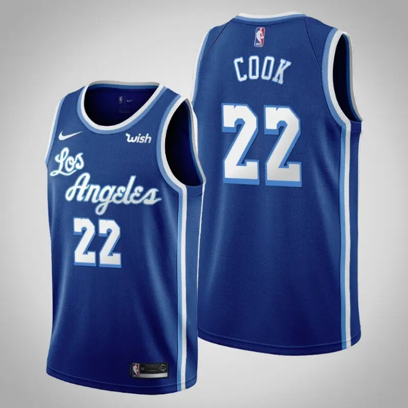 Camiseta Quinn Cook #22 Los Angeles Lakers Azul Classic Edition Swingman