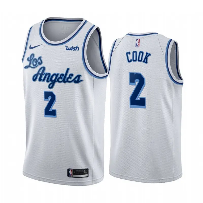 Camiseta Quinn Cook #2 Los Angeles Lakers Blanco Retro Swingman
