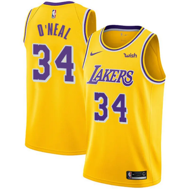 Camiseta Shaquille O’Neal #34 Los Angeles Lakers Amarillo Fan Edition